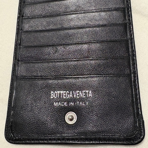 Bottega Veneta Black Woven Leather double sided wallet - Picture 4 of 8